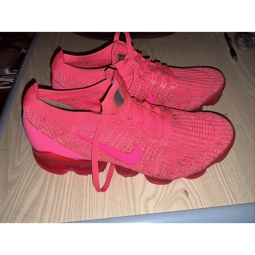WOMENS NIKE AIR VAPORMAX FLYKNIT 3 TRIPLE DIGITAL PINK SIZE 10.5